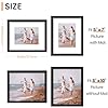 upsimples 8x10 Picture Frame, Display Pictures 5x7 with Mat or 8x10 Without Mat, Wall Hanging Photo Frame, Black, 1 Pack