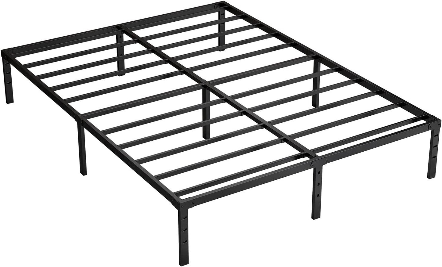 Metal Bed Frame-Simple and Atmospheric Metal Platform Bed Frame, Storage Space Under The Bed Heavy Duty Frame Bed, Sturdy Queen Size Bed Frame, Suitable for Bedroom, Queen