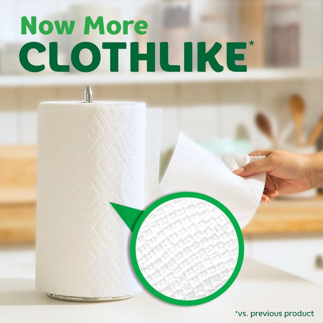 Bella Miko Quick Size Paper Towels, White, 8 Family Rolls = 20 Regular Rolls