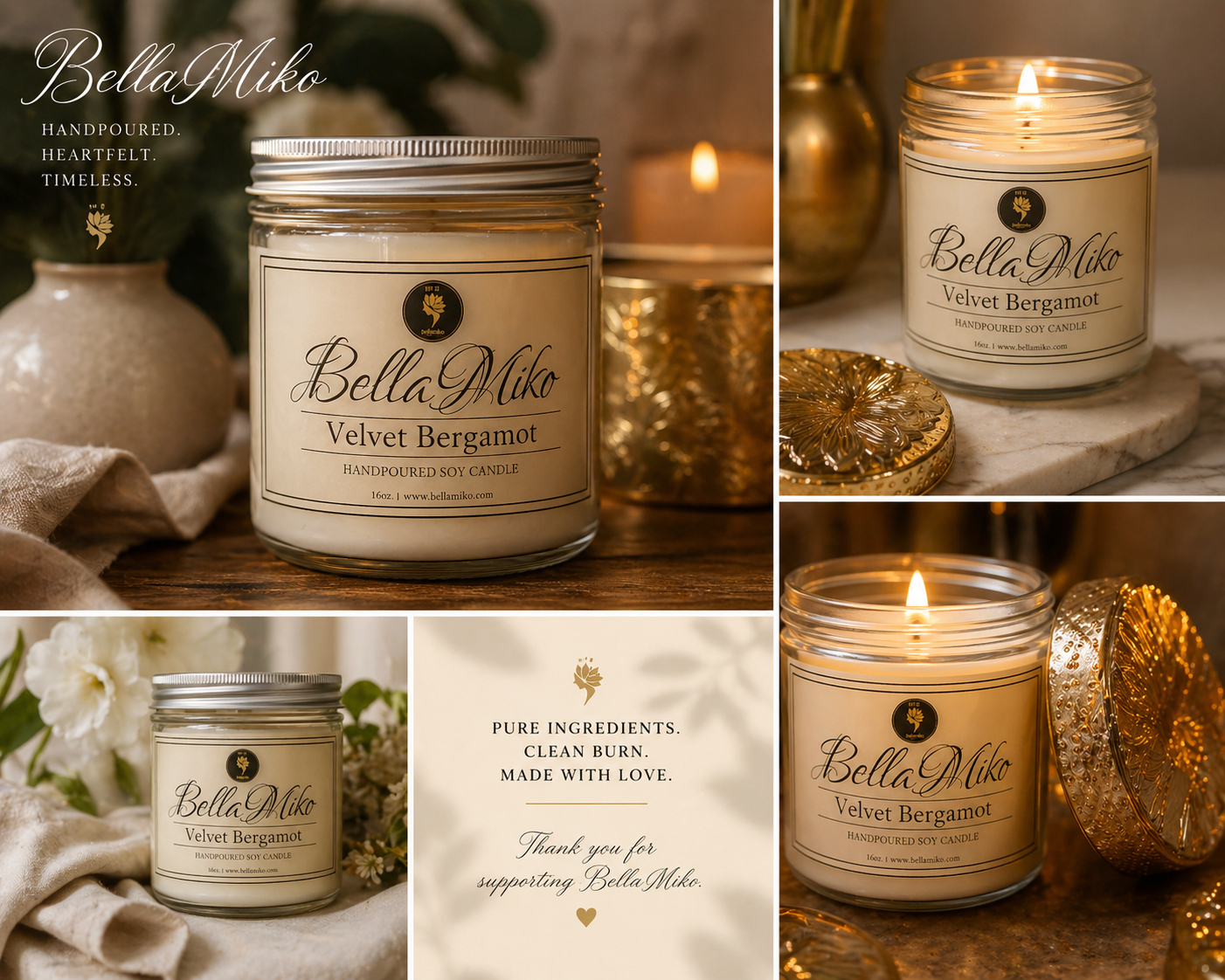 Velvet Bergamot | BellaMiko Candle