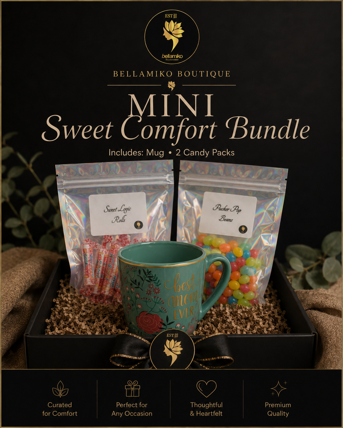 Mini Sweet Comfort Bundle – Mug + 2 Candy Packs