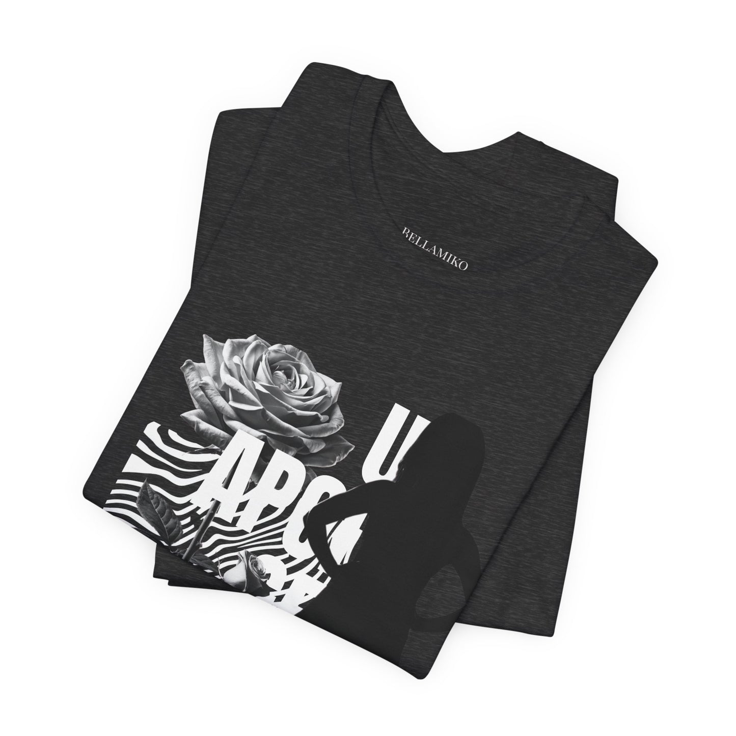 Apocalypse Rider Graphic Tee — Black Rose Zebra Silhouette T-Shirt