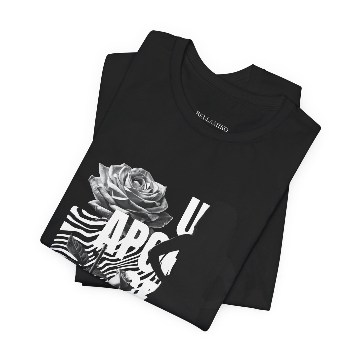 Apocalypse Rider Graphic Tee — Black Rose Zebra Silhouette T-Shirt
