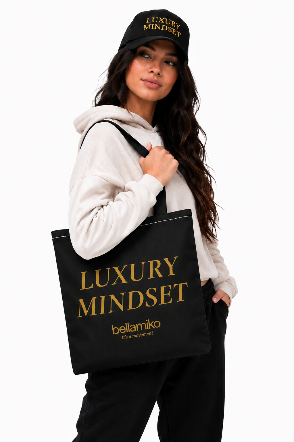 Luxury Mindset Tote Bag - Black & Gold
