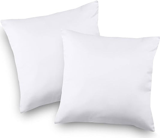 Utopia Bedding Throw Pillows Insert (Pack of 2, White) - 18 x 18 Inches Bed and Couch Pillows - Indoor Decorative Pillows