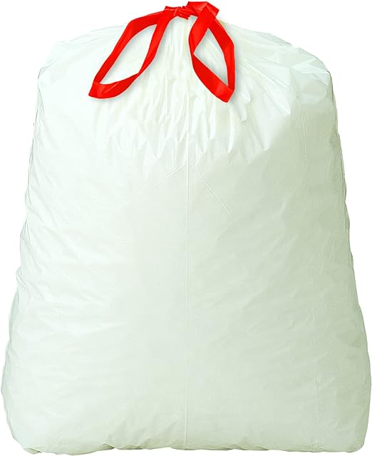 Basics Tall Kitchen Drawstring Trash Bags, 13 Gallon, 120 Count