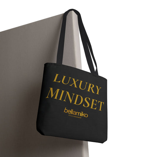 Luxury Mindset Tote Bag - Black & Gold