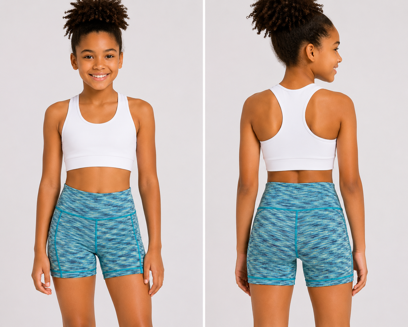 Avia Girls Seamless Performance Bike Shorts | Lightweight Active Shorts