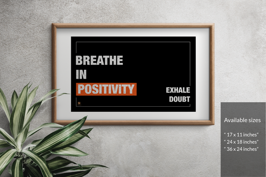 Breathe in Positive Canvas