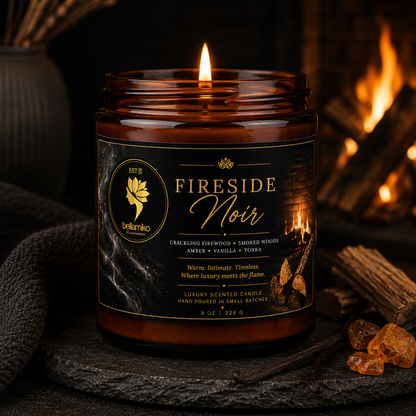 Fireside Noir – 8 oz Luxury Soy Candle