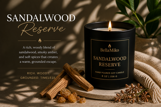 Sandalwood Reserve – 8 oz Soy Candle