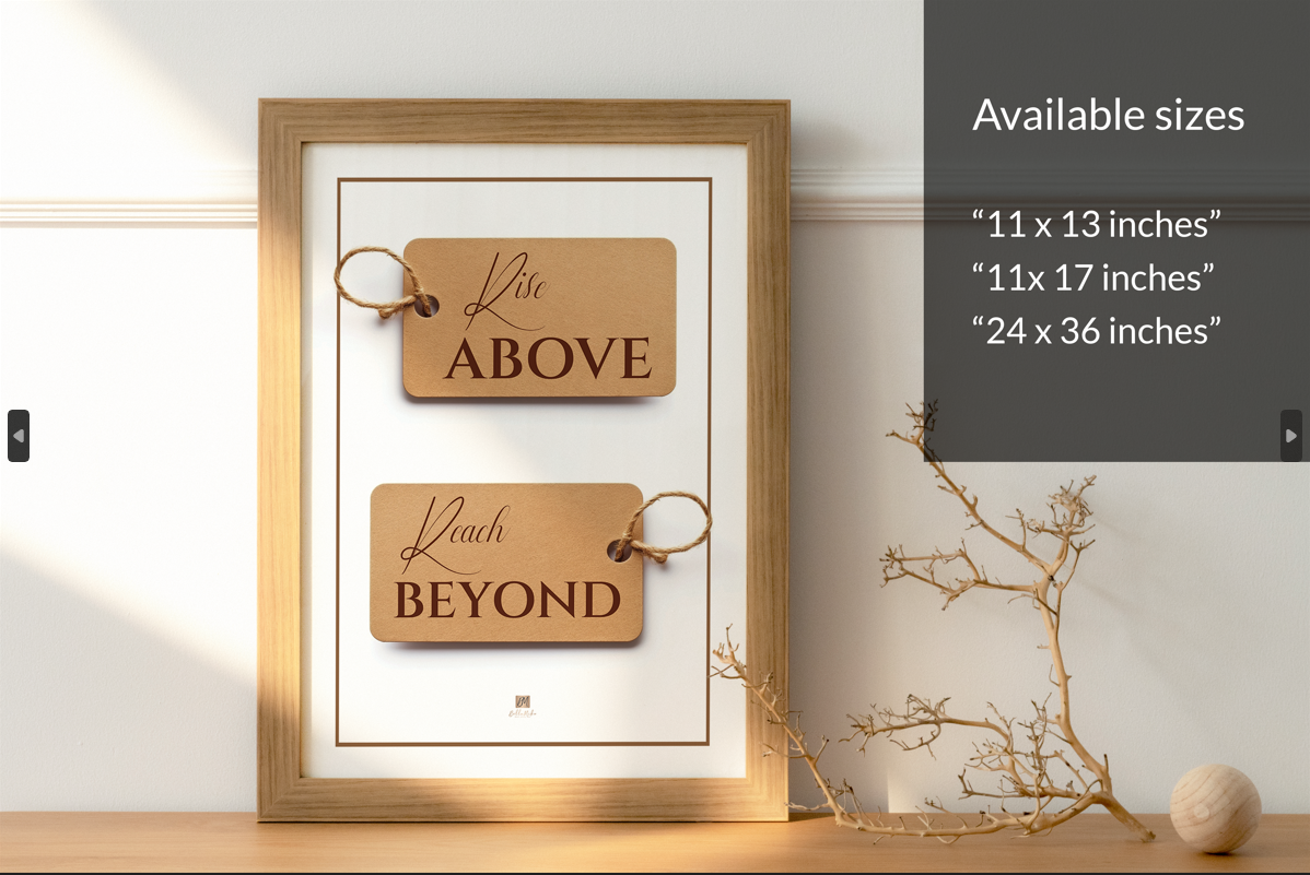 Rise Above Mockup canvas