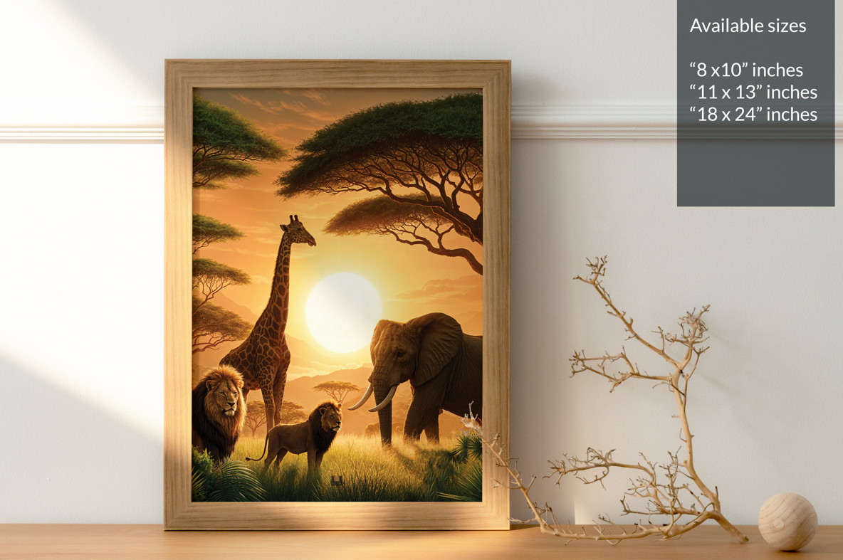 Safari Scene 2 Canvas