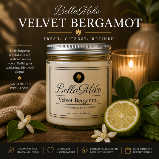 Velvet Bergamot | BellaMiko Candle