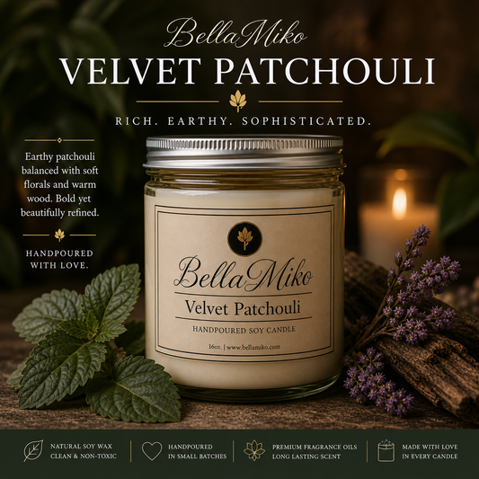 Velvet Patchouli | BellaMiko Candle